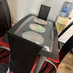 Dining table with 6 chairs