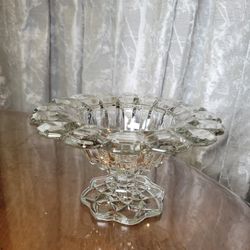 Crystal Pedestal Compote Candy Bowl Dish