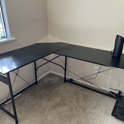 Black Corner Desk 