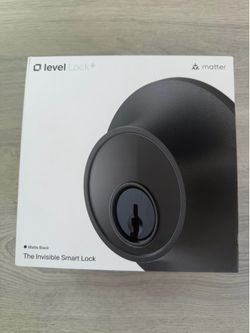 Level Lock Plus (Matter) Matte Black Matter-Over-Thread Smart Lock Single Cylinder Deadbolt