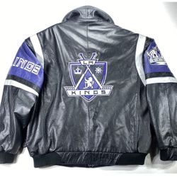 Vintage LA Los Angles Kings NHL Men’s Size XL  By Carl Banks G-III  Leather Jacket 