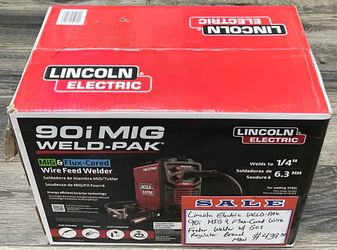 Lincoln Electric WELD-PAK 90i MIG & Flux-Cored Wire Feeder Welder W/ Gas Regulator Brand New