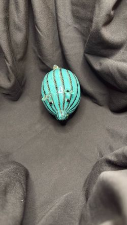 Item title: Handblown Glass Pig Sculpture — Solid Pure Glass, 3–4 lb