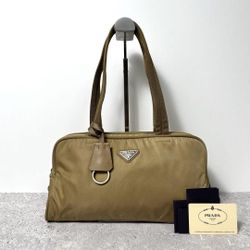 Beautiful 𝐏𝐑𝐀𝐃𝐀   mini Boston bag tote bag triangle logo nylon