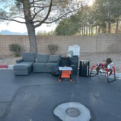 Couch, Toys, Portable AC - FREE