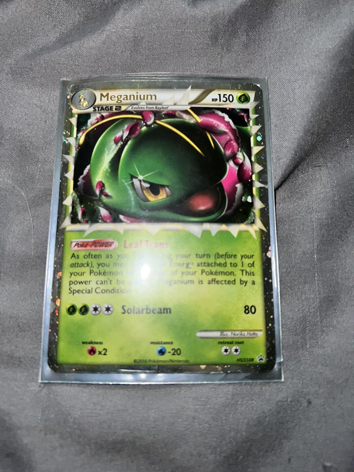 Meganium Holo Pokemon Card