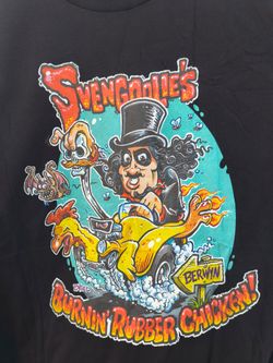 Svengoolie Burnin Rubber Chicken Black 3XL T-Shirt MeTV (Runs Small)