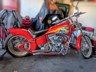 Custom Harley Davidson Firefighter Softail Chopper - S&S 80ci / Atlas Frame