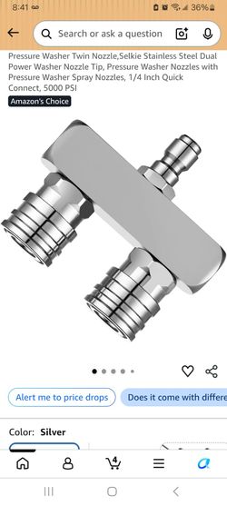 Stainless Steel Dual Pressure Washer Twin Nozzle