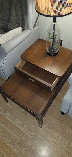 Two step tiered end table