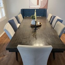 Dining Table With Chairs 9 Pieces 