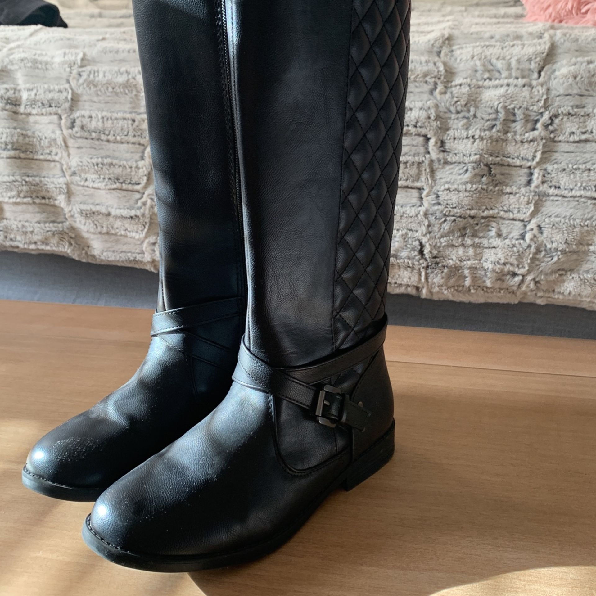 Girls Black Tall Boots