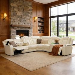 -Sectional Sofa with Power Reclining Seats-