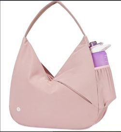 Pink Multifunctional Gym Tote Bag with Hidden Yoga Mat Holder