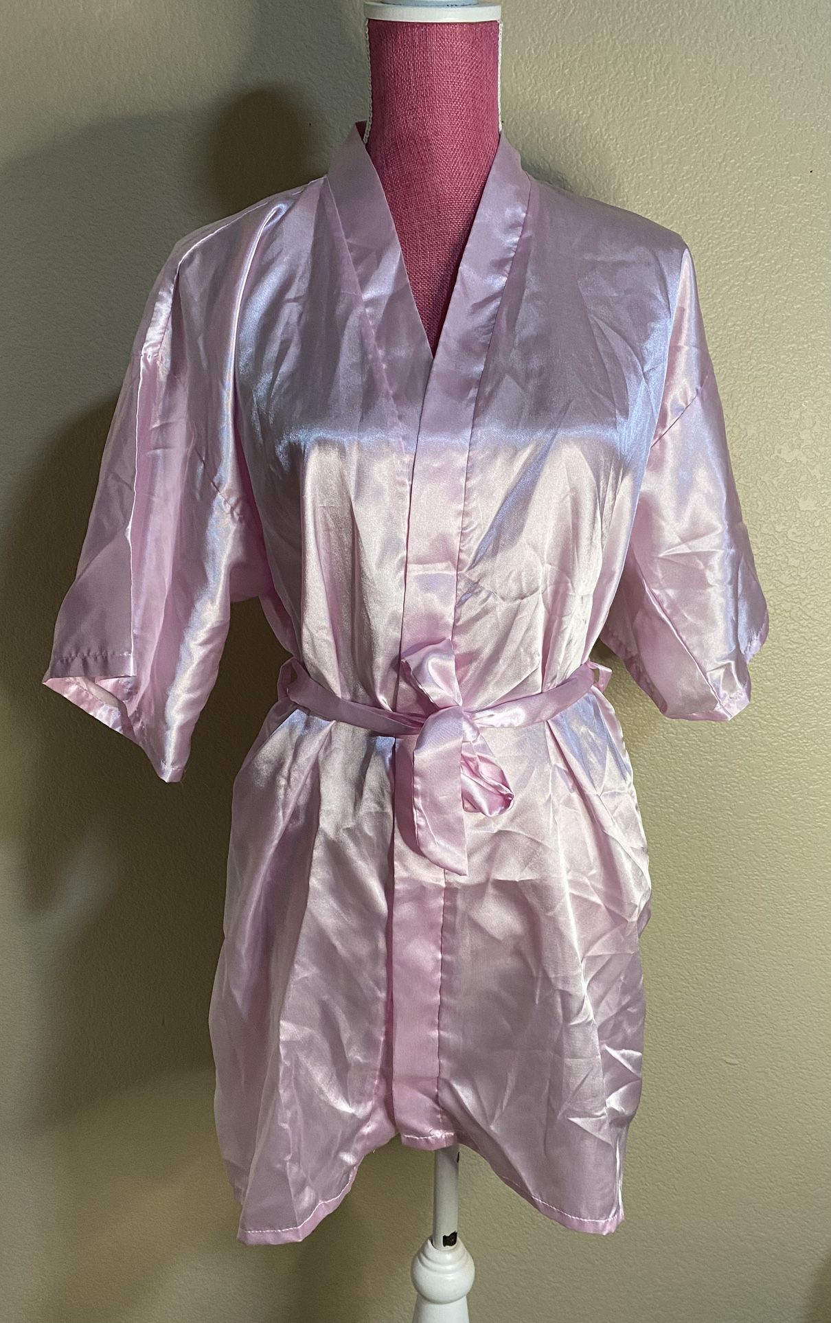 Pink Silky Robe women’s Small