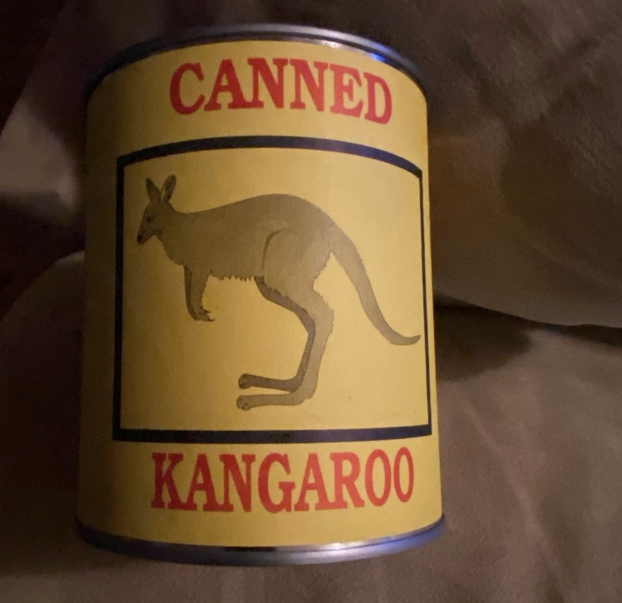 Vintage Stuffed Animal in a Can | Kangaroo