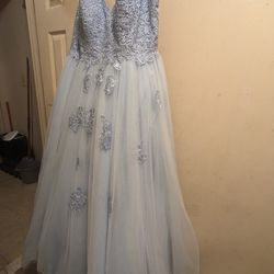 Size 18 Blue Ball Gown