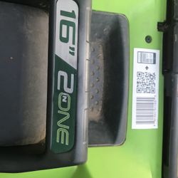 A Green Lawn Mover 40 Volt Lithium, 16” 2 One PS ( No Battery Included) It’s In Good Condition 