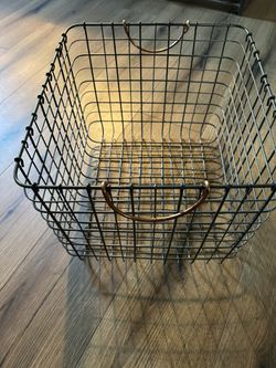 3 Large wire milk crate With Copper Handles 