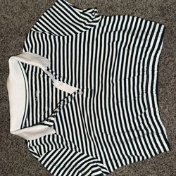 Offline by Aerie Striped Cropped Polo Sweatshirt Size S