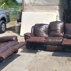 Sala De Piel Reclinable 
