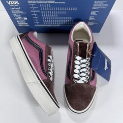 Vans LX Old Skool Malibu Brown Pink Low Top Lace Up Sneakers Women 8.5 Men 7