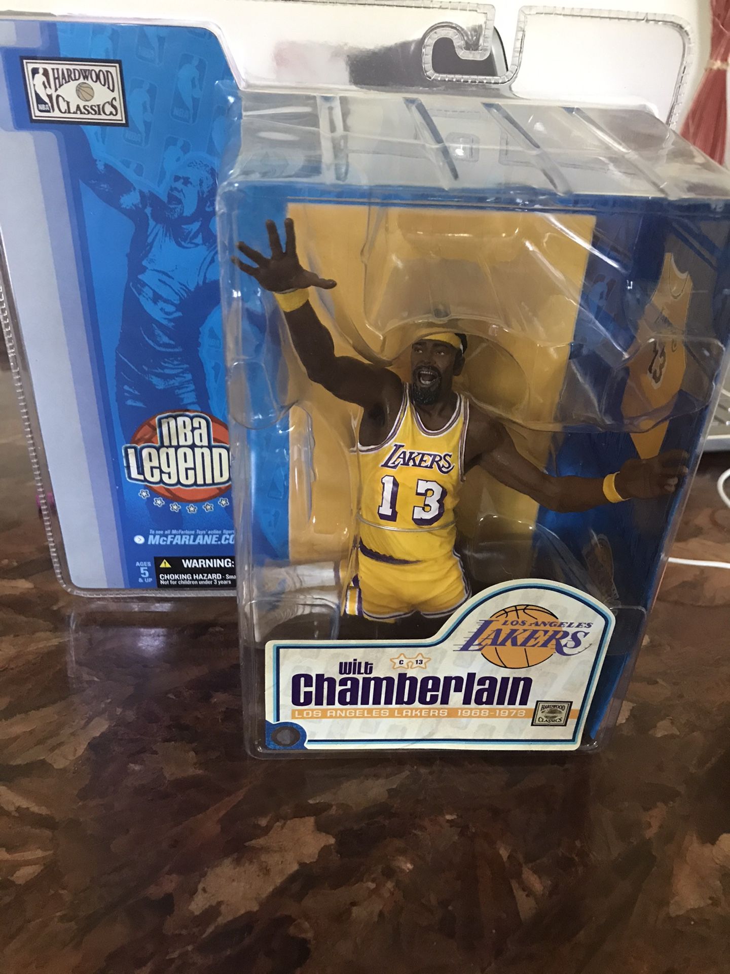McFarlane Toys NBA Sports Picks Legends Series 1 Action Figure Wilt Chamberlain (Los Angeles Lakers) Yellow Uniform Variant