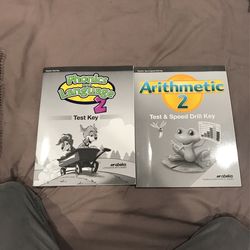 20$ Abeka Book 2nd Grade Arithmetic Test And Speed Drill Key Phonic And Language Test Key