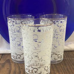 Vintage Hocking Chantilly Lace Tumblers 