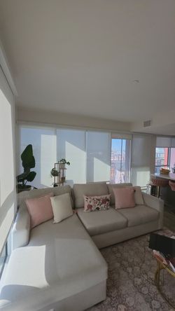 Light Gray L-Shaped Sectional Sofa