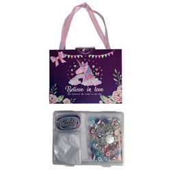KLMARS Charm Bracelet Necklace Making Kit Girls Unicorn Jewelry DIY Craft Beads