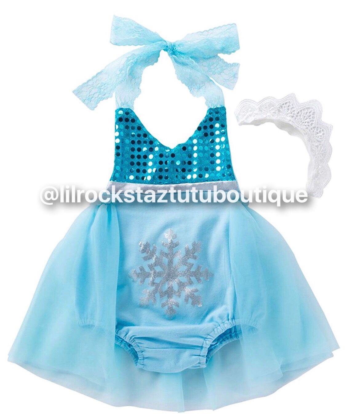Elsa baby romper 3mos-24 mos