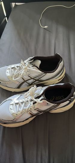 ASICS white and silver