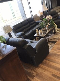 Theater reclining couch and loveseat $39 down