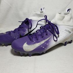 Nike Vapor ladies track shoes size 10 . Colors are purple & white.  Bottom of shoe measures 11 1/2" L . Shoes are in great condition used just a few t