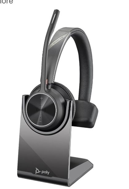 Poly - Voyager 4310 UC Wireless Headset + Charge Stand (Plantronics) - Single-Ear Headset w/Mic