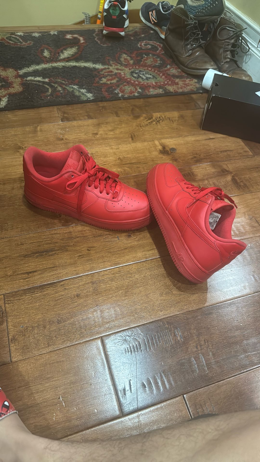 Nike Air Force One Low Triple Red Size 10 Mens