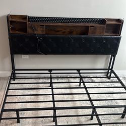 King Size Matress Bed frame And Rug 