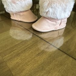 Pink Boots 0-3 Months