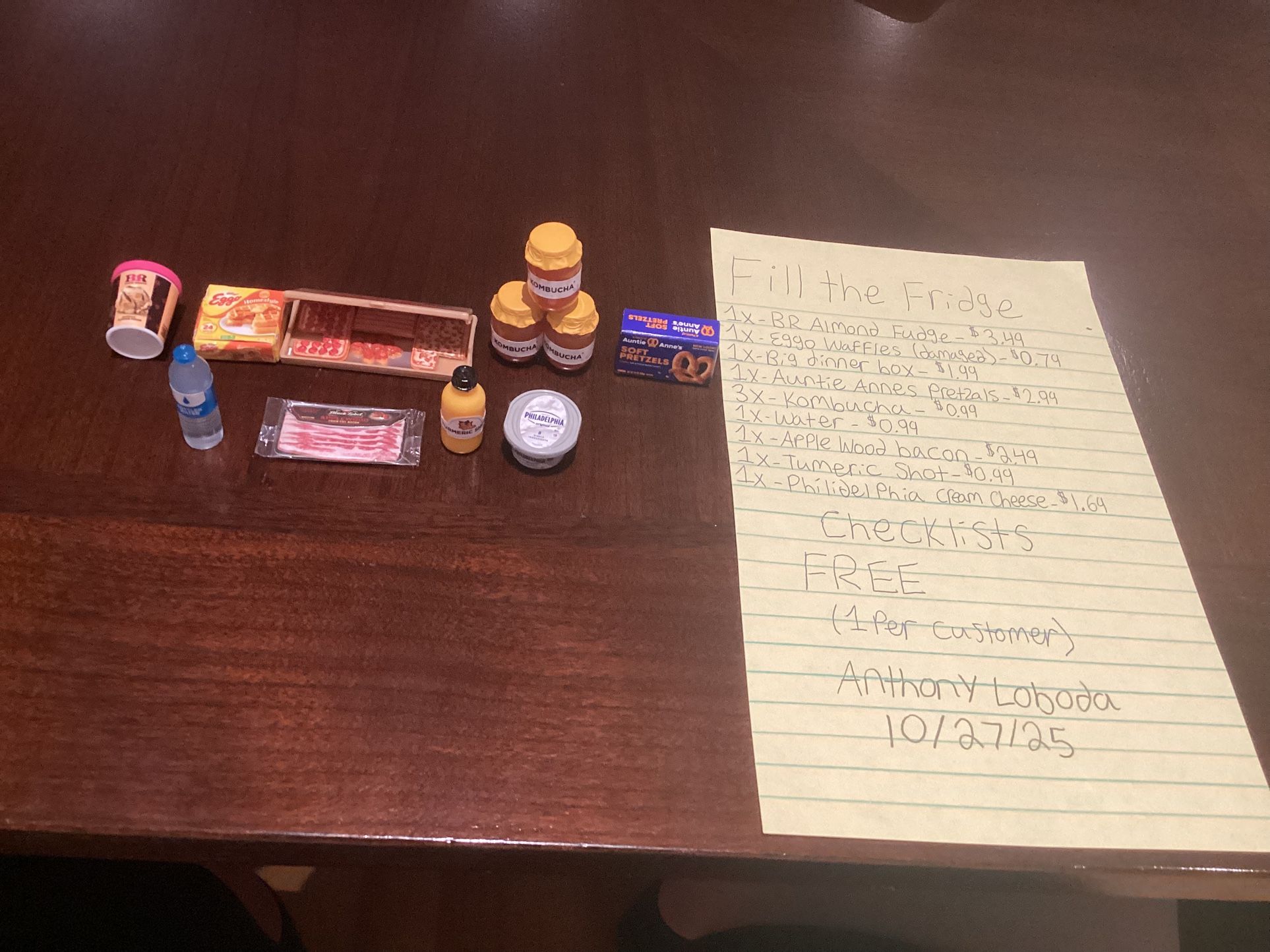 Mini Brands Fill The Fridge