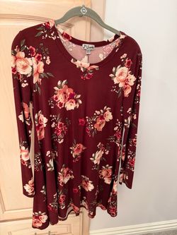 J for Justify Floral Long Sleeve Swing Dress