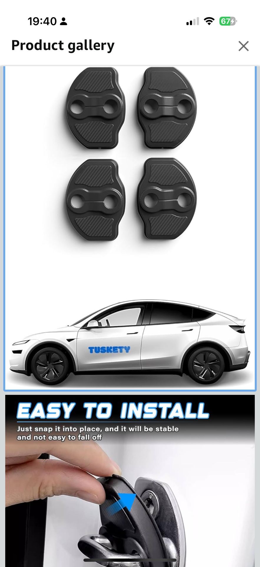 4PCS Door Lock Cover Door Entry Guard Compatible with Tesla Model Y Juniper 2025 2026 and Tesla Model 3 Highland 2024 2025 Car Door Strike Cover Door