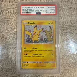 Pikachu Holo SM162 PSA 9 Mint Promo Card