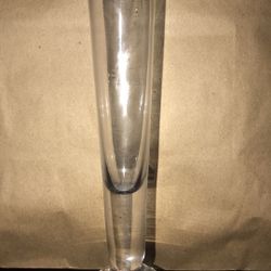 Handmade Mouth Blown Glass Cylinder 7 7/8” Vase
