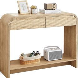 Brand New Curved Console Table Arch With Storage, 43.3”