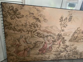 Large Vintage Gobelin Style Tapestry Wall Hanging