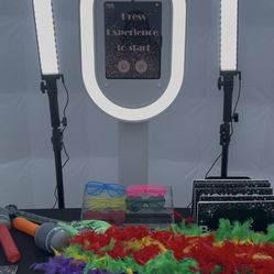 Portable iPad Photo Booth Shell with RGB Ring Light & Flight Case