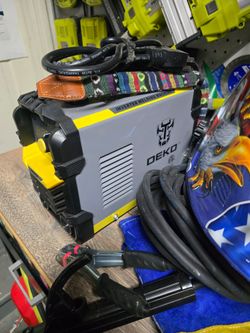 Welding machine and new accessories, used one time