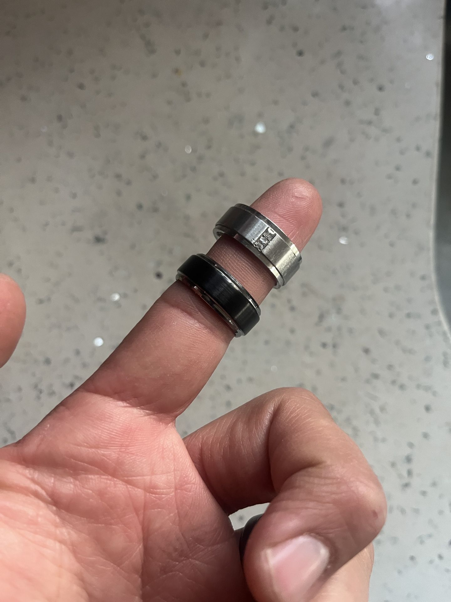 Men’s Rings – Stainless Steel & Black Ceramic
