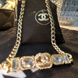 CHANEL Square Diamond Necklace 